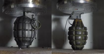 油壓機壓手榴彈
